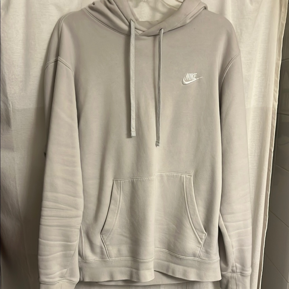 Nike Club Fleece Cream Pullover Hoodie